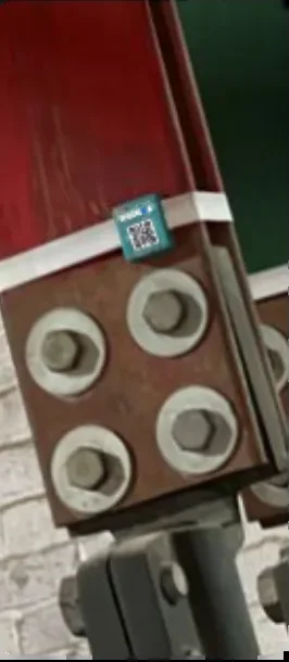 Sensor RADEXA sobre una barra de conexión